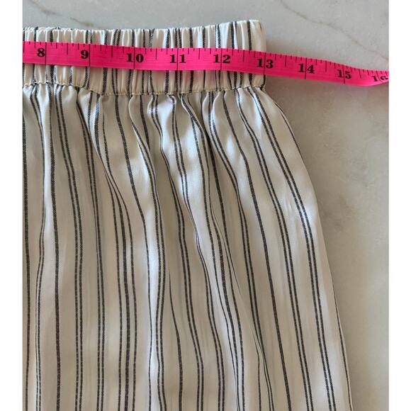 Topshop satin lace petticoat mini skirt in multi stripe size 4 / lace trim mini - Picture 5 of 9